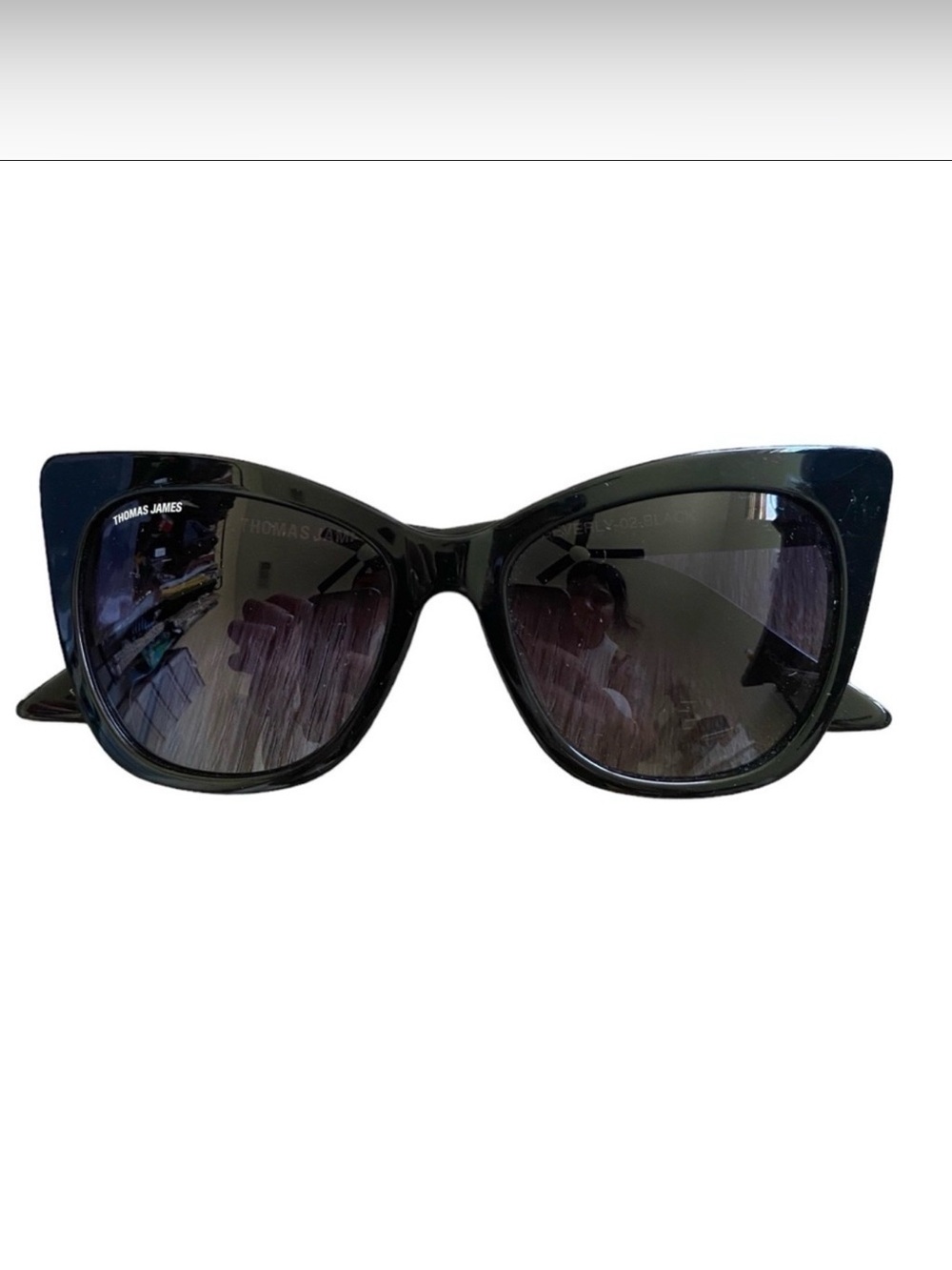 Thomas James Cat-eye Sunglasses Black